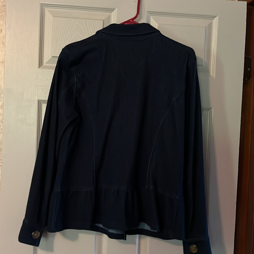 Denim Jacket navy blue size large, very soft - Picture 2 of 3